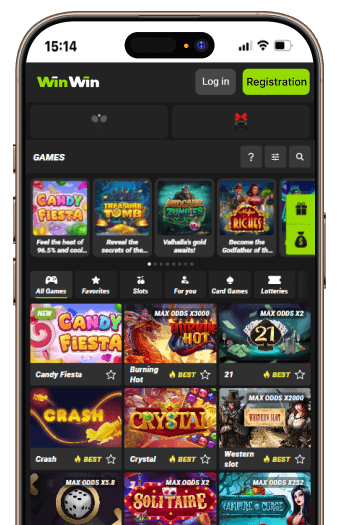Game selection on WinWin casino
